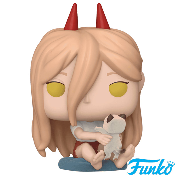 Funko POP #1766 Chainsaw Man Power with Meowy Exclusive Flocked Chase Figure
